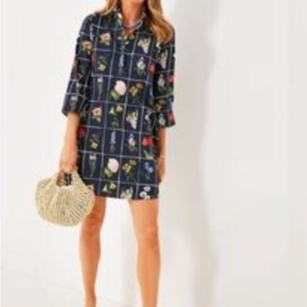 Tuckernuck Navy Floral Long Sleeve Dress